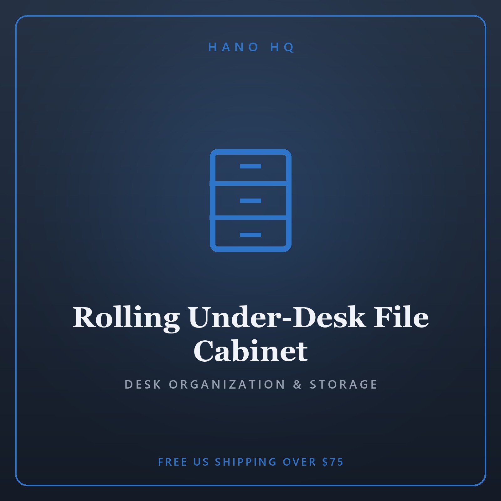 Rolling Under-Desk File Cabinet