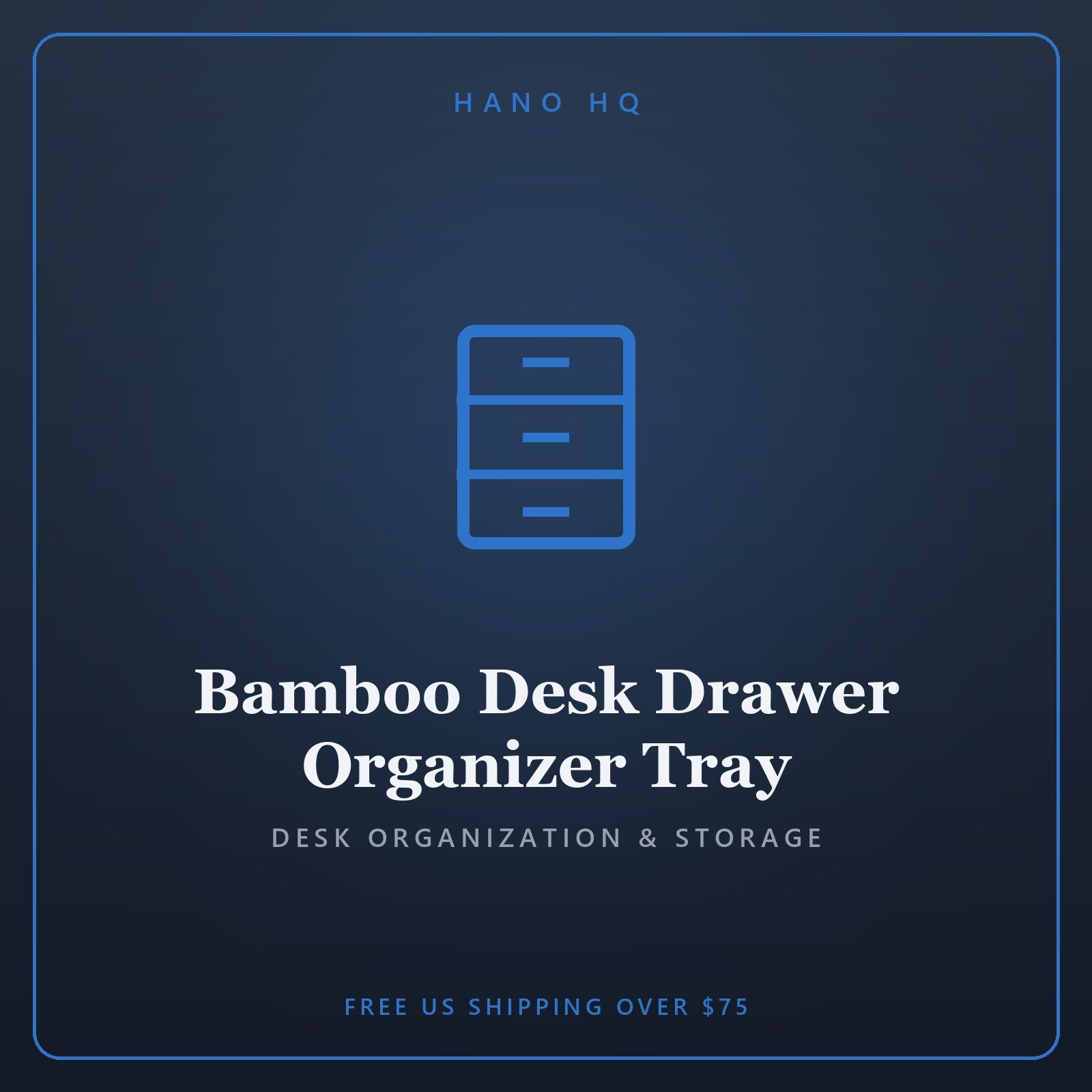 Bamboo Desk Drawer Organizer Tray