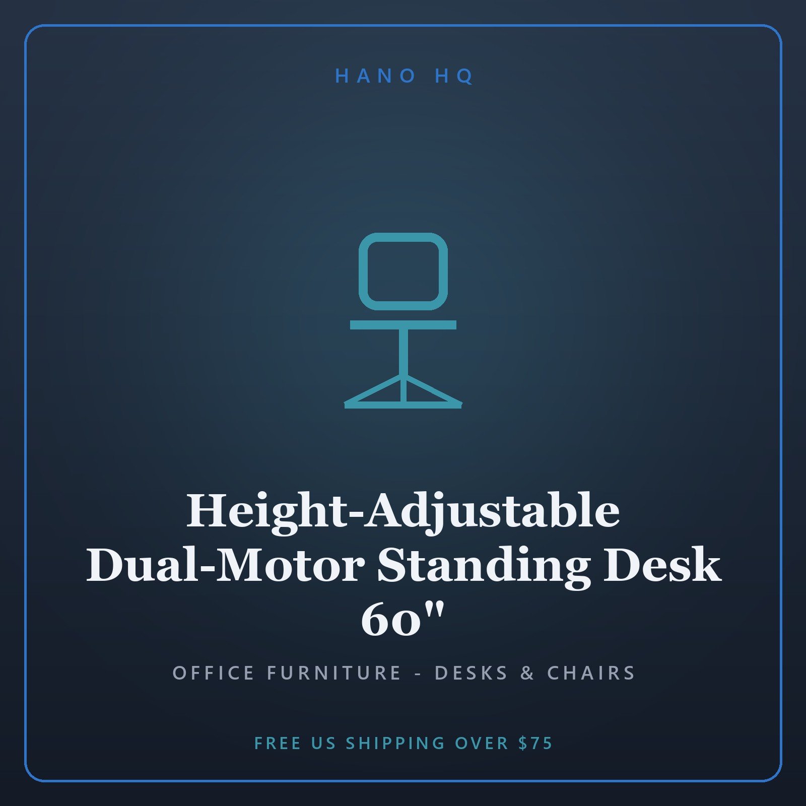 Height-Adjustable Dual-Motor Standing Desk 60"
