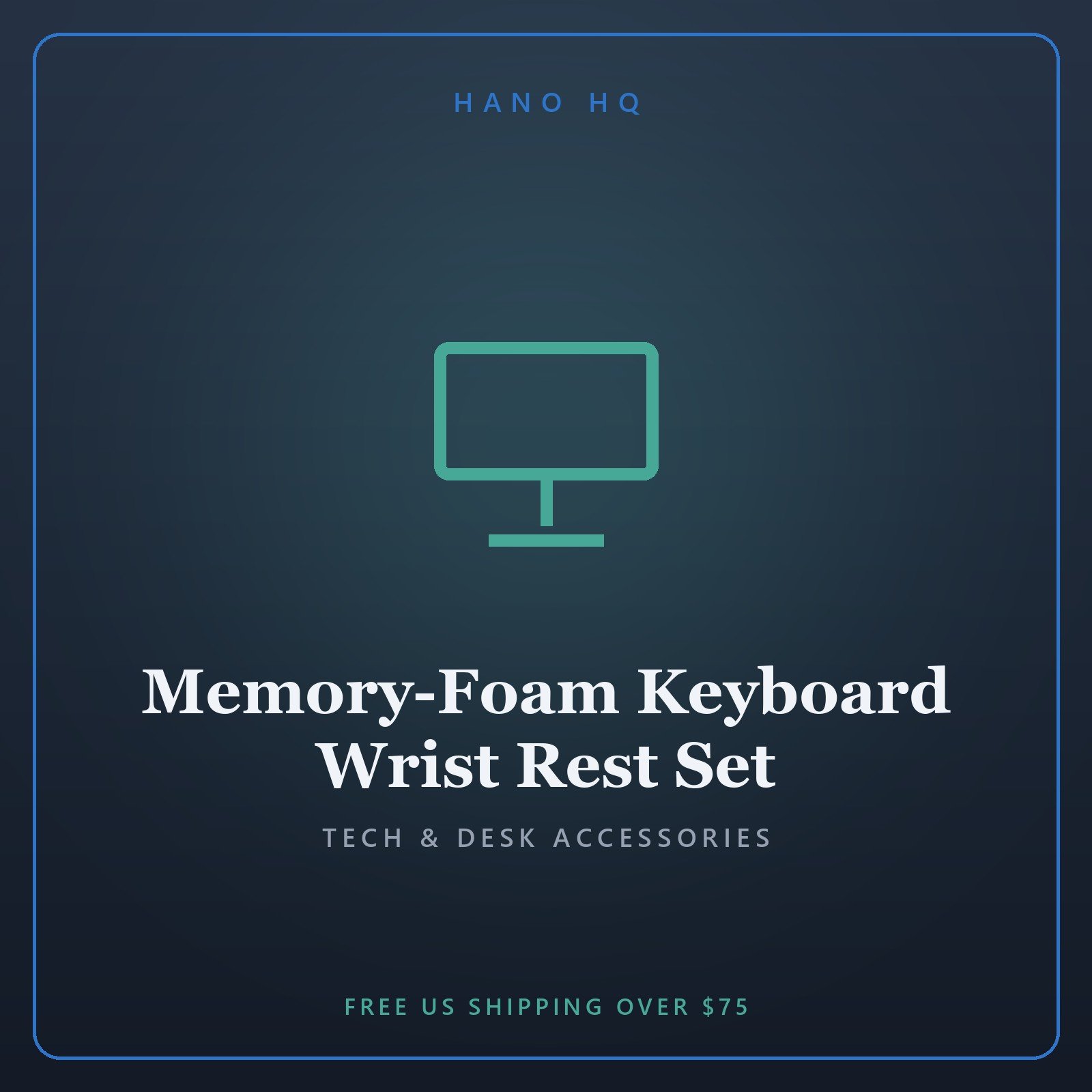 Memory-Foam Keyboard Wrist Rest Set
