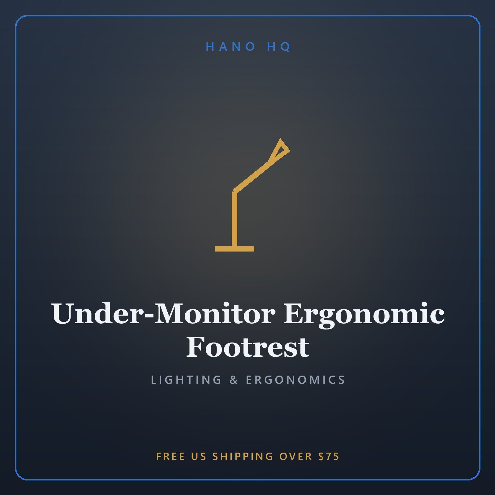 Under-Monitor Ergonomic Footrest