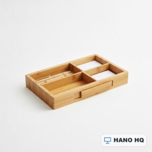 Bamboo Desk Drawer Organizer Tray